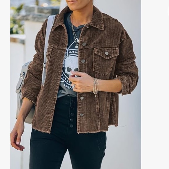 Dokotoo Amazon Dark Brown Corduroy Jacket, NWOT - Picture 2 of 7